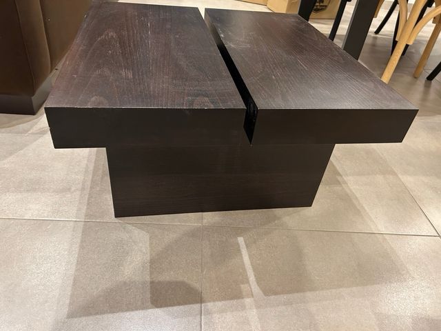 Mesa baja cuadrada wengué