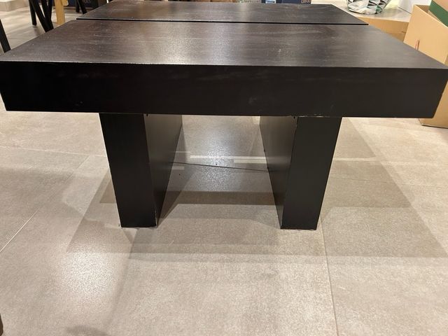 Mesa baja cuadrada wengué