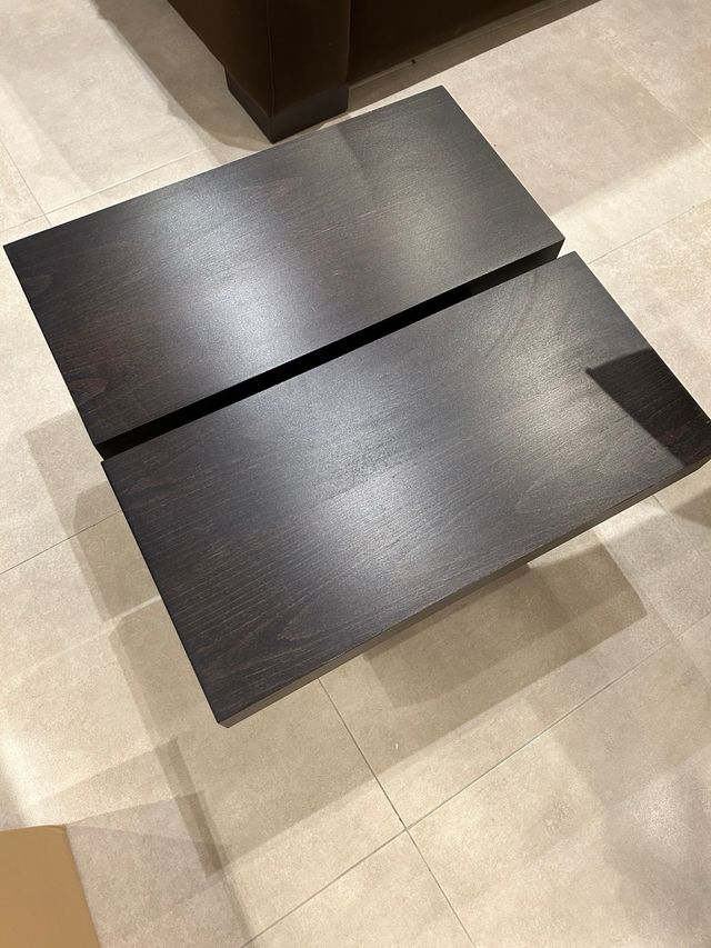 Mesa baja cuadrada wengué