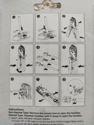 Crimpadora Alicate RJ 4/6/8 Vias