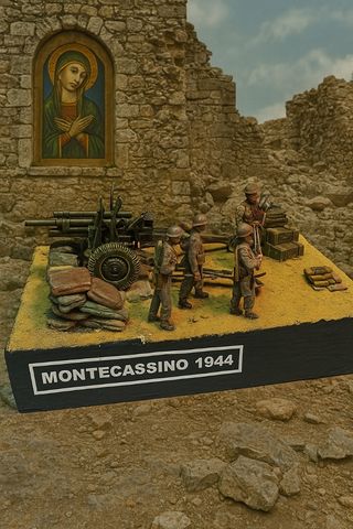MAQUETA -DIORAMA-MONTECASSINO 1944