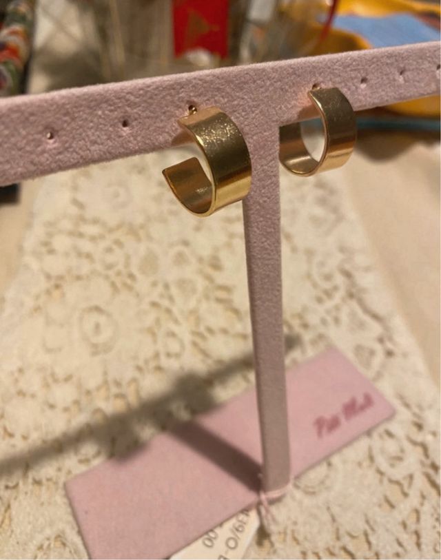 Orecchini pendenti cerchio oro grosso