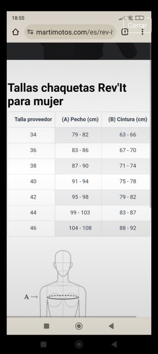 Chaqueta moto mujer revit