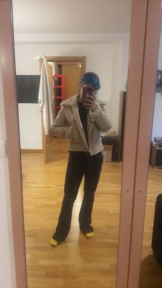 Chaqueta de cuero y pelo Sfera