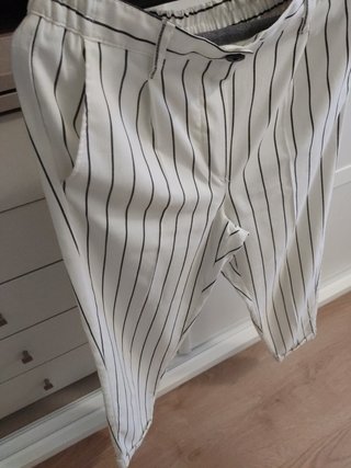 Pantalón blanco rallas