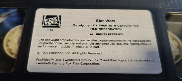 Star Wars VHS