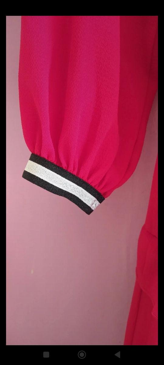 Vestido rojo largo volantes venca 36 .15 euros