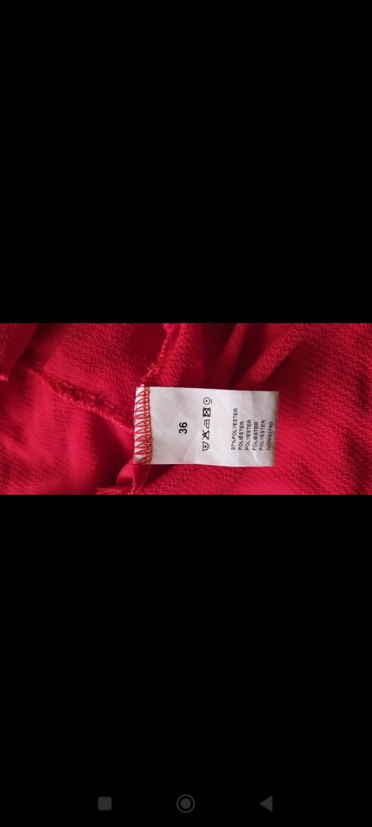 Vestido rojo largo volantes venca 36 .15 euros