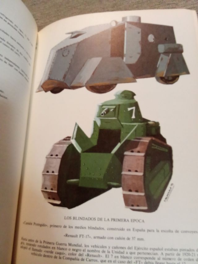 Los carros de combate en España.