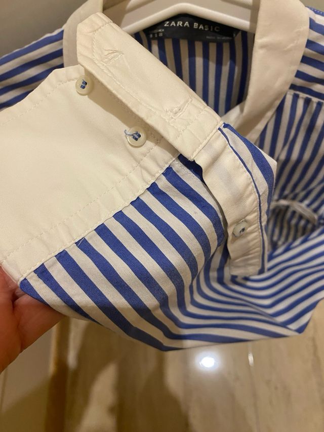 Camisa mujer Zara T-S rayas azules