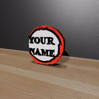 Personalizado de Demon's Slayer con tu nombre
