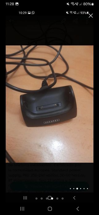 Lote cargadores Alcatel, 8 euros.