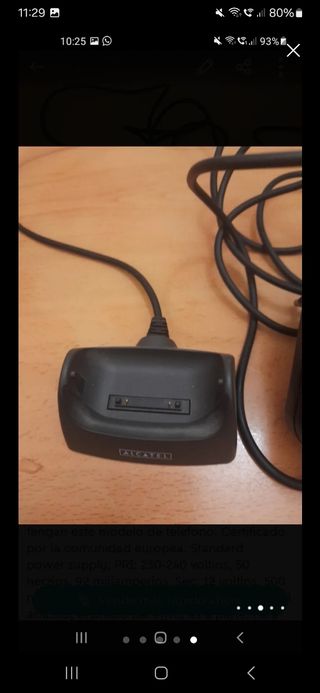 Lote cargadores Alcatel, 8 euros.