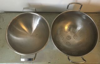 Scolapasta e Contenitore in acciaio 