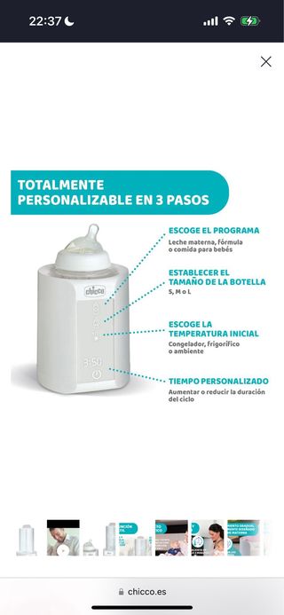 Calienta biberones y esterilizador Chicco