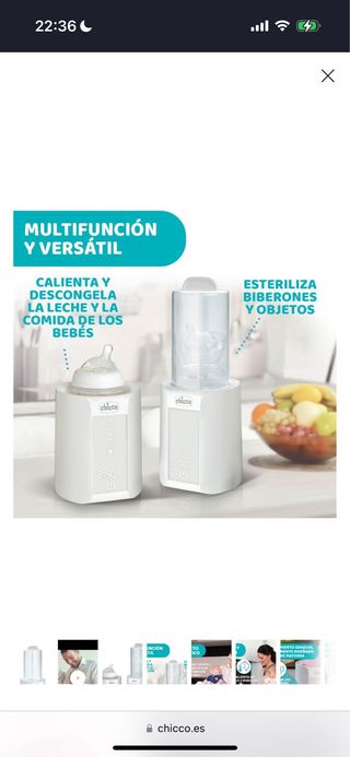 Calienta biberones y esterilizador Chicco
