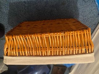 Cesta de mimbre .adorno , bodas