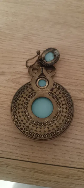 Pendientes flamenca verde agua