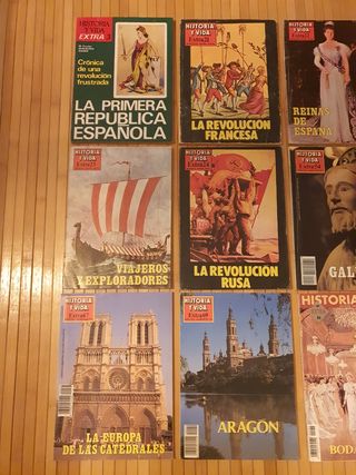 Lote de 8 revistas de historia y vida