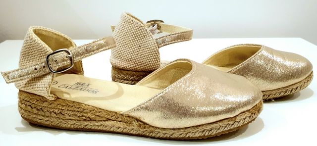 ALPARGATA ESPARTO DORADAS NIÑA