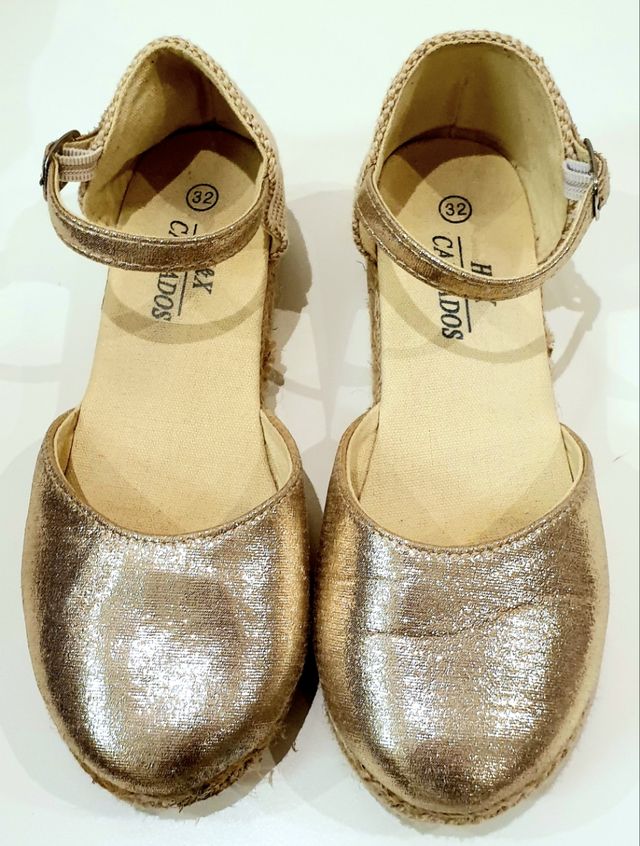 ALPARGATA ESPARTO DORADAS NIÑA