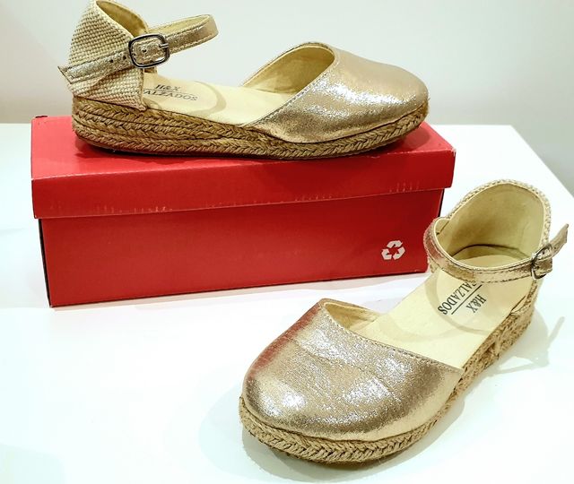 ALPARGATA ESPARTO DORADAS NIÑA