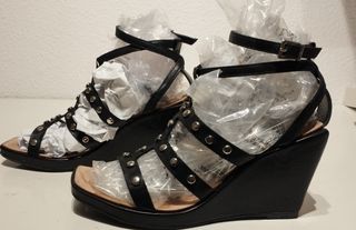 Sandalias cuña Farrutx piel talla 40