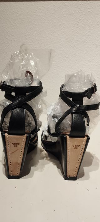 Sandalias cuña Farrutx piel talla 40