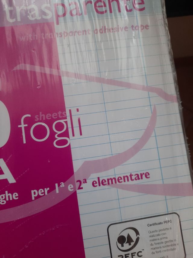 3 Ricambi carta A4 anelli scuola primaria