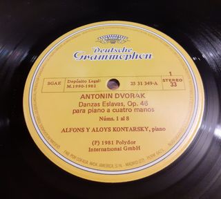 LP de Antonin Dvořák: Las 16 Danzas Eslavas (1981)