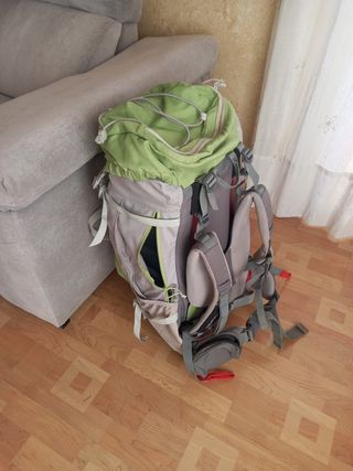 Mochila 60 l verde gris