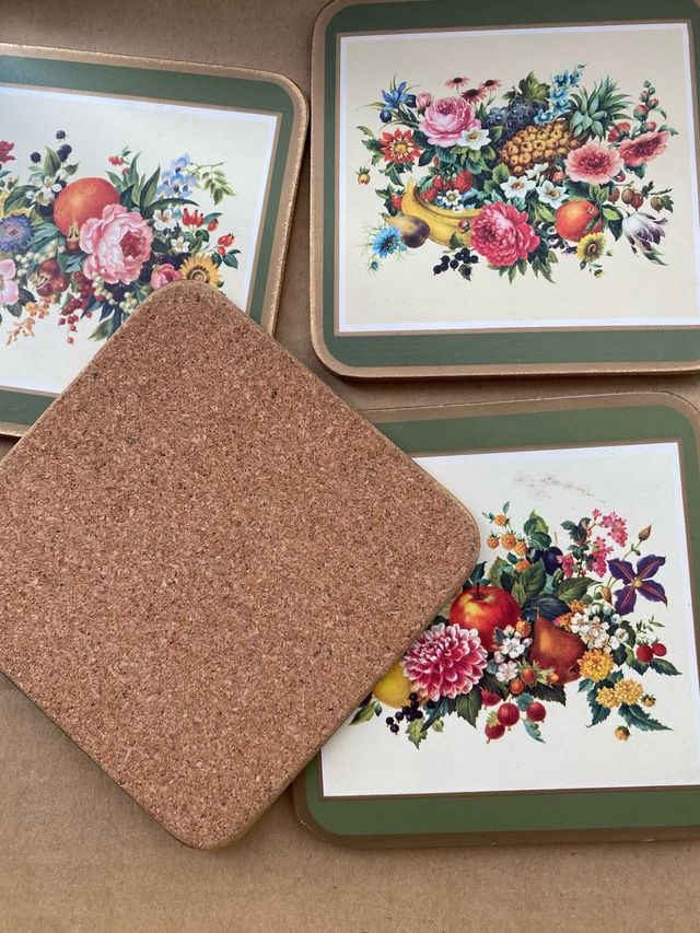 Set 6 sottobicchieri floreali