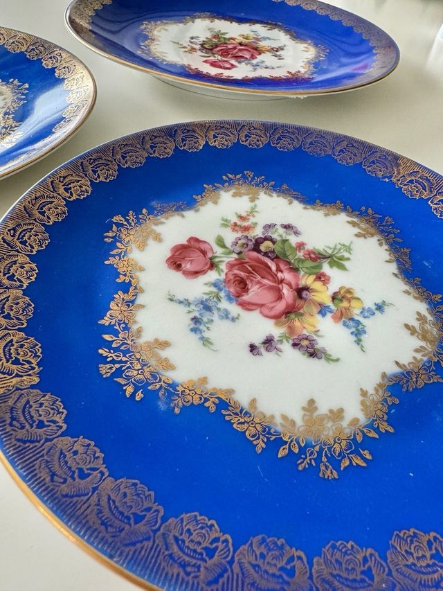 3 piatti blu L.Parbus Bavaria Germany