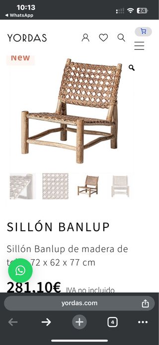 Sillas de teka diseño terraza
