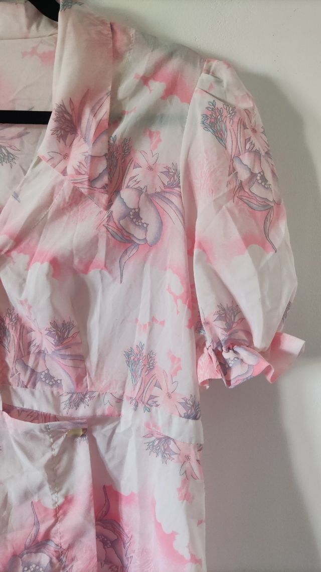 Camisón/ bata vintage estampado floral