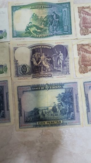 LOTE DE NUEVE BILLETES ESPAÑOLES