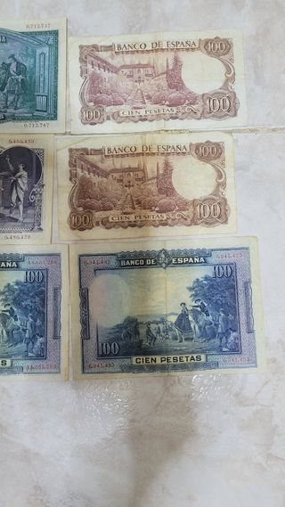LOTE DE NUEVE BILLETES ESPAÑOLES