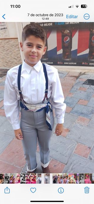 pantalon y camisa de niño de flamenco