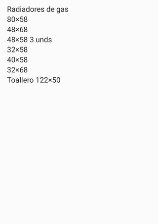 Radiadores y toallero nuevos