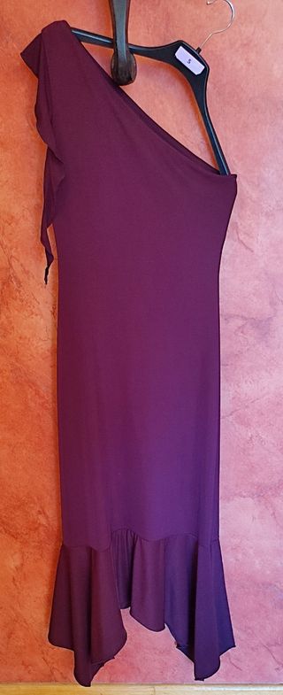 VESTIDO fiesta LARGO ASIMÉTRICO Corte inglés