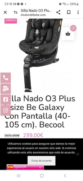 Silla coche giratoria isofix