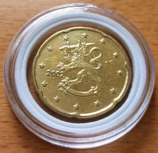 20 centimos de euro Finlandia 2002 Exceso material