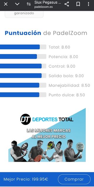 Pala de pádel siux Pegasus 1k