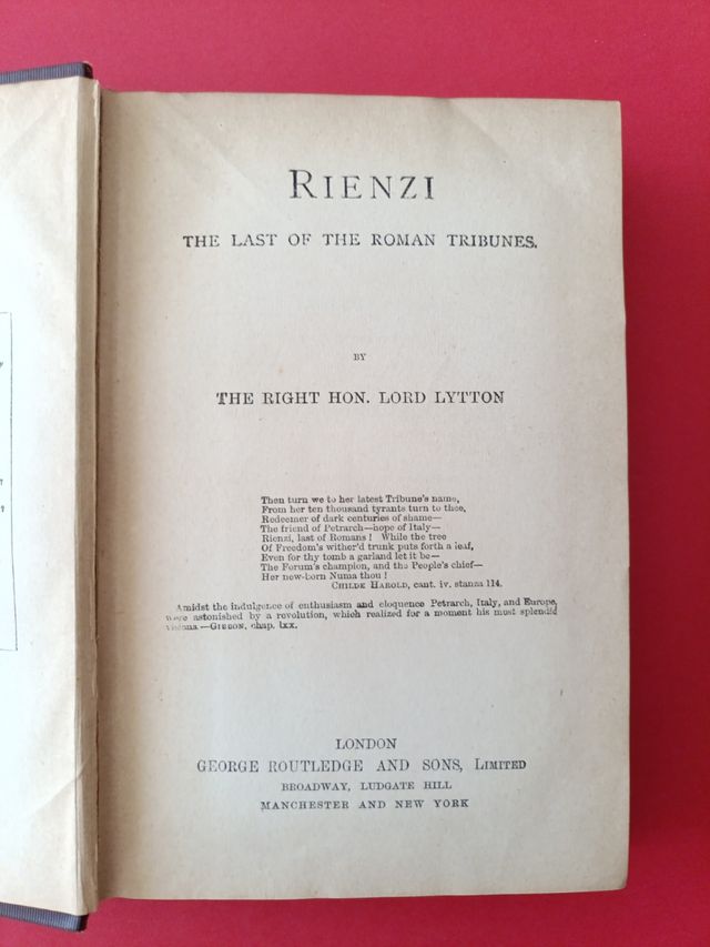 Libro Rienzi 1835