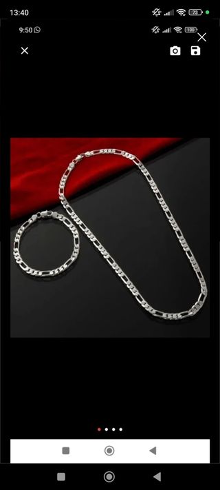 PULSERA Y COLLAR PLATA DE LEY