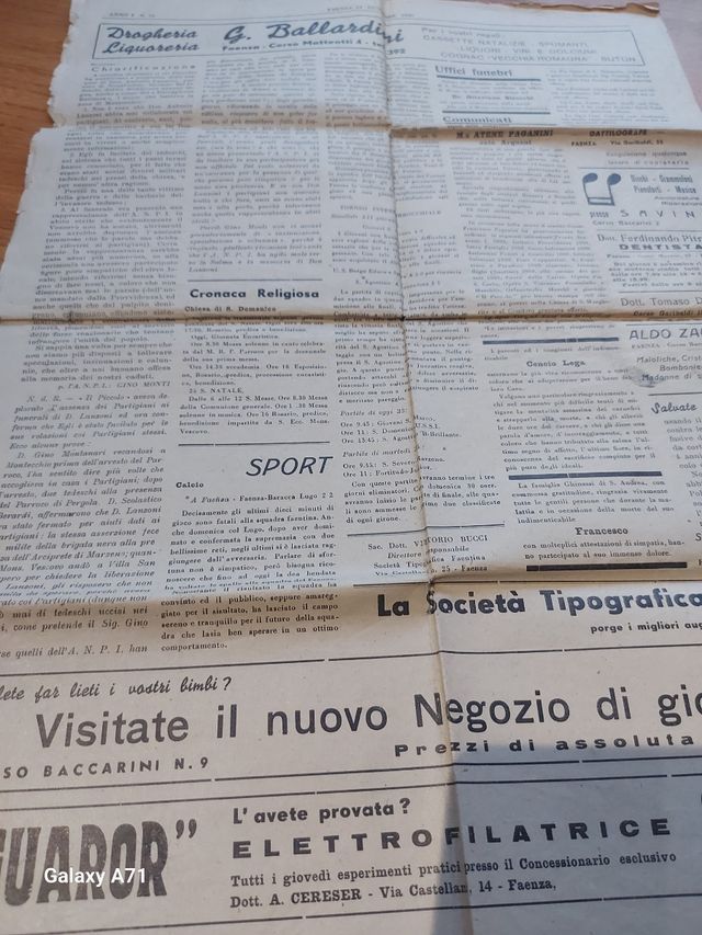 Il Piccolo 1945 settim. Cattolico Faenza