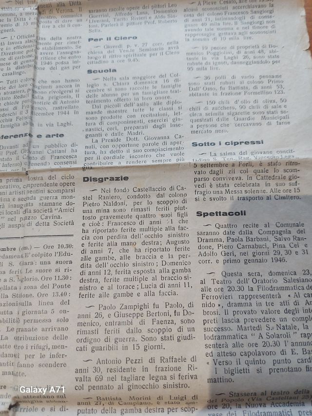 Il Piccolo 1945 settim. Cattolico Faenza