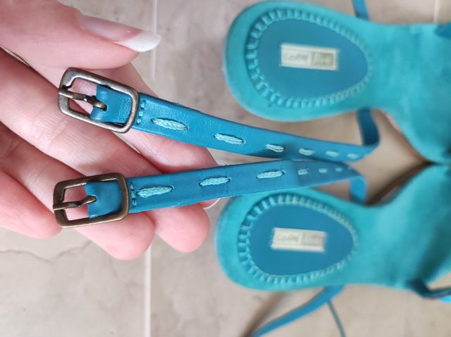 Sandalo con perline Coral Blue