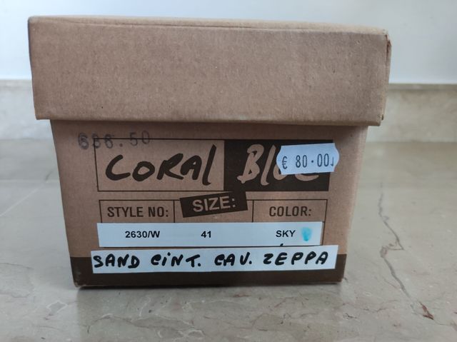 Sandalo con perline Coral Blue