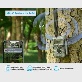 ★ Câmara Caza 4G LTE H.265 + App + Tarjeta SIM
